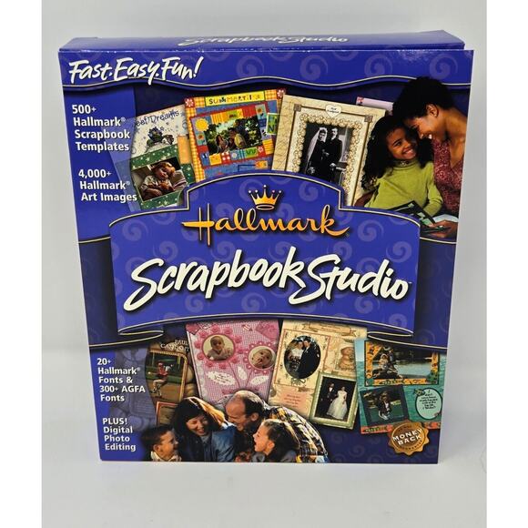 Hallmark Scrapbook Studio 2001 Windows 95 98 XP Sealed CD-ROM Original Box - Picture 1 of 14